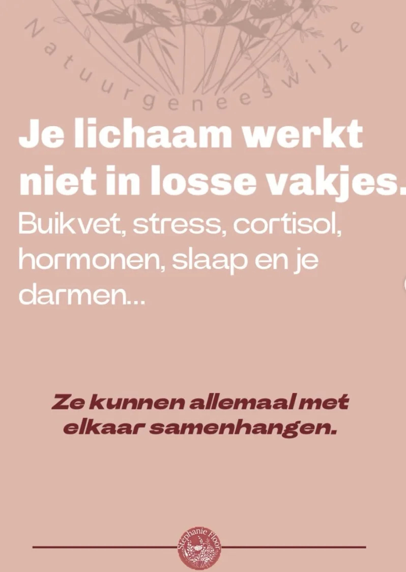 Je lichaam werkt niet in losse vakjes